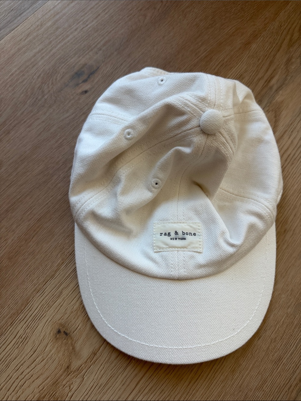 rag & bone womens Off-White Cotton Baseball Cap